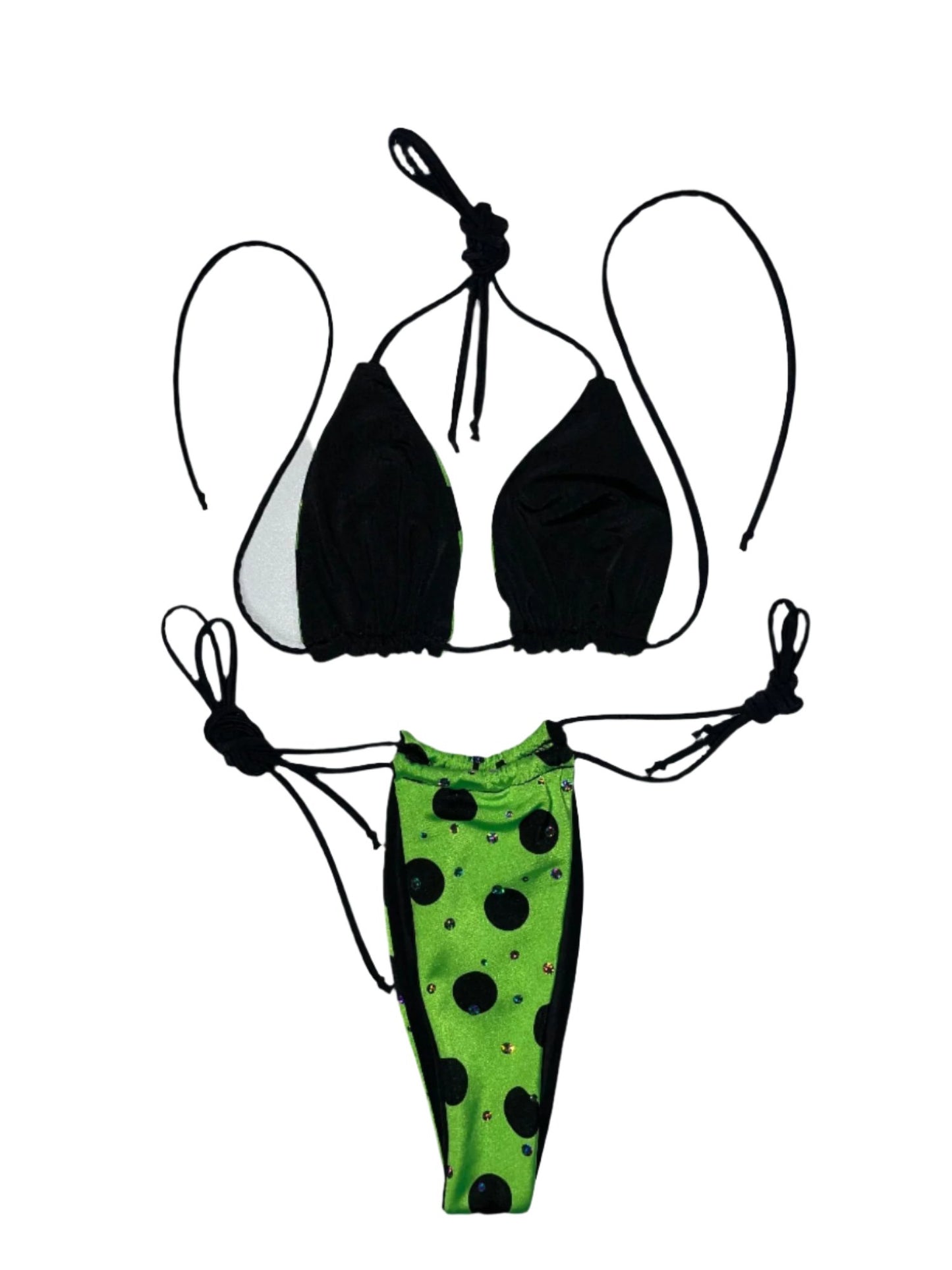 Polka Dot Lime Green - Bikini Set