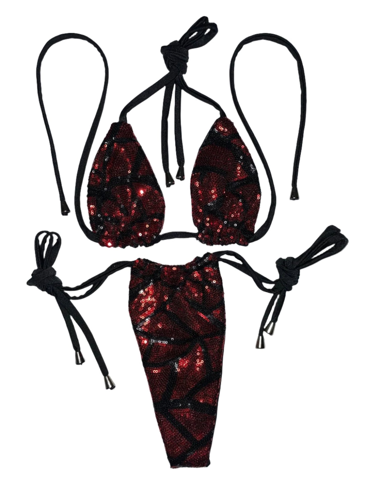 Comic Red Sequin - Bikini Set