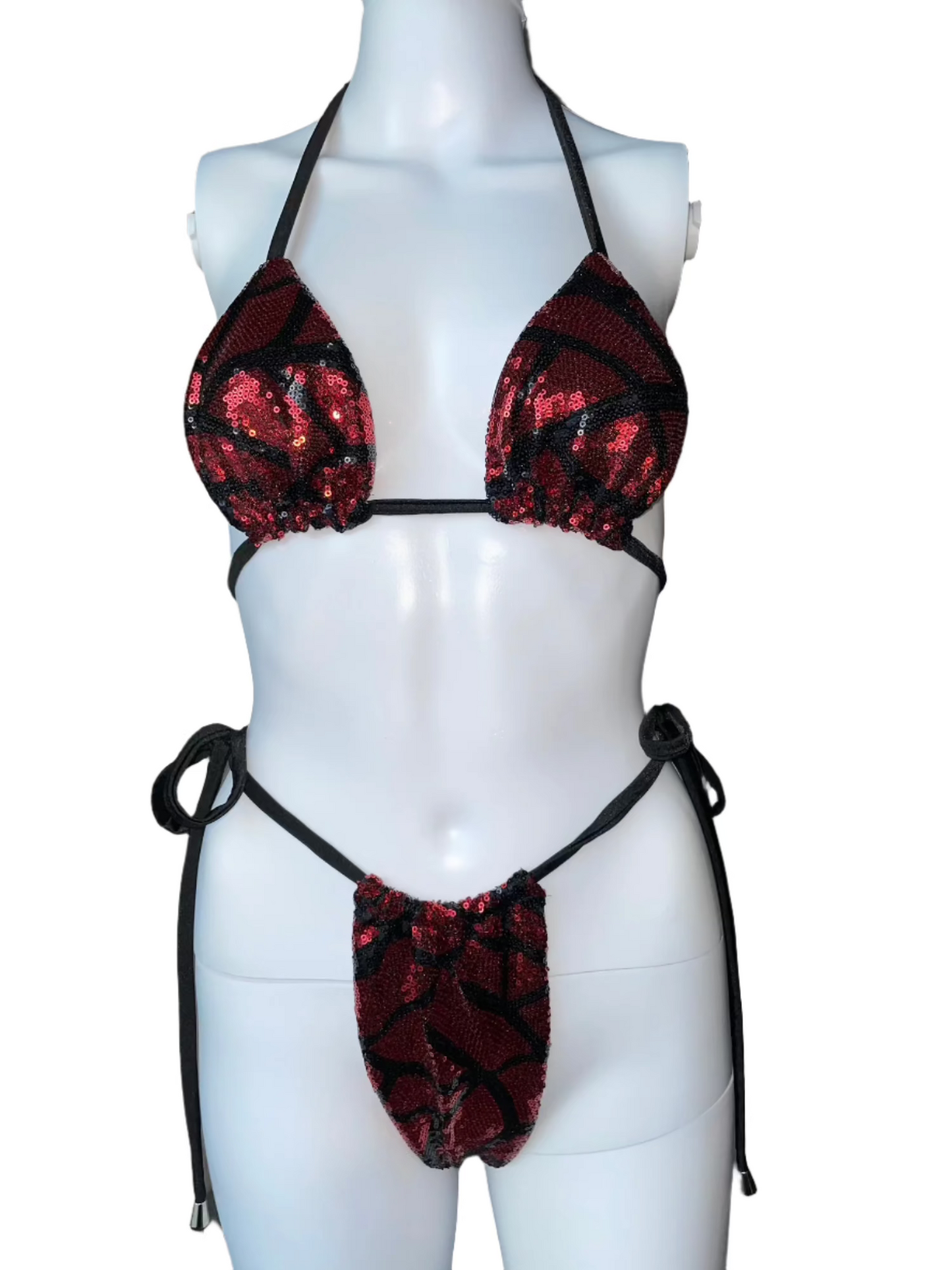 Comic Red Sequin - Bikini Set